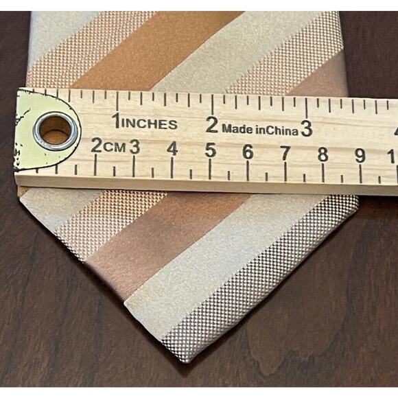 Bcbg Attitude Gold Brown Hand Made 100% Imported Silk Made In China - Picture 4 of 9